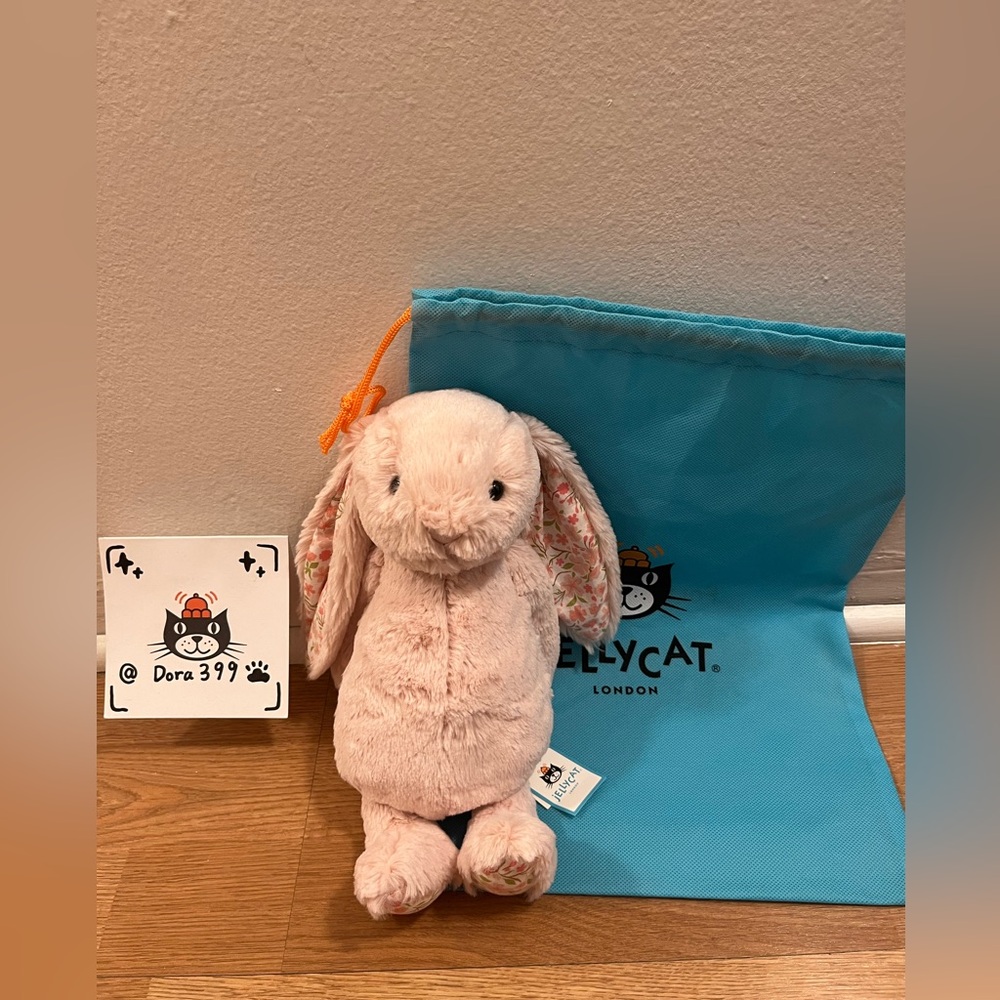 Jellycat Blossom Blush Bunny ‘Cherry’ – Medium – New with Dust Bag – 12.2” Plush